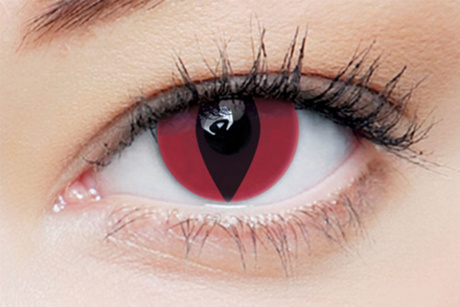 clearcolor phantom Red cat Clearlab Crazy contact lenses