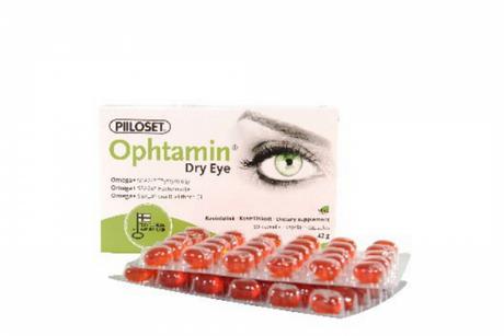 Ophtamin Dry Eye Piiloset Uztura bagātinātāji